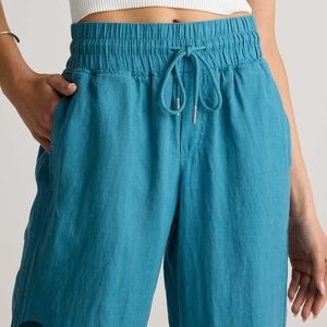 Quince Teal Drawstring Joggers